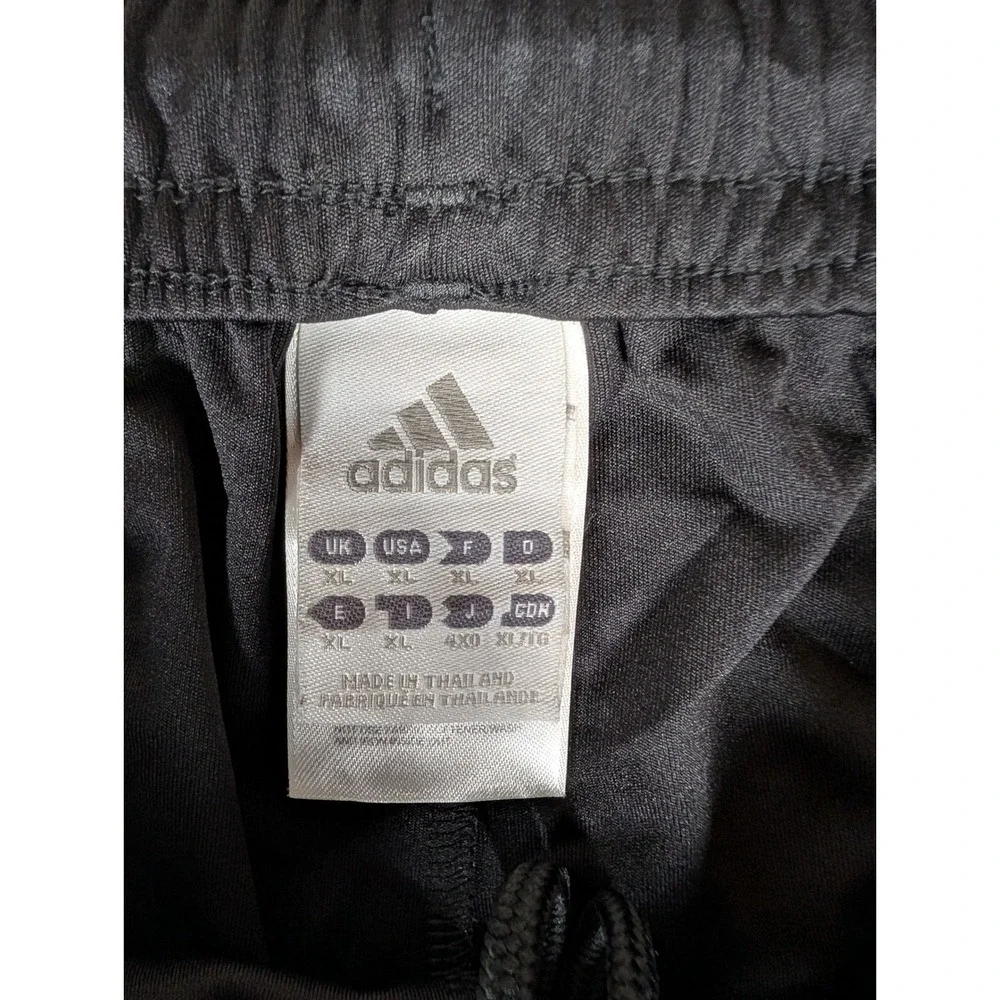 Adidas Mens Soccer Shorts Black White Striped Athletic Training Gym Activewear